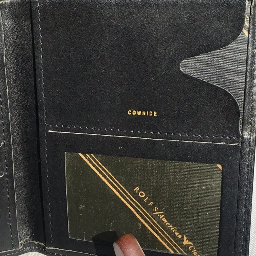 VTG ROLFS BLACK LEATHER WALLET - Picture 6 of 7